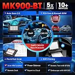 Autel Scanner MaxiCOM MK900BT, 2026 MK900-BT Outil de diagnostic bidirectionnel, 2.0 BT V. des MK900 MX900 8in Jusqu'à MK808S MK808BT PRO MX808S MK808Z, 3K+ Essais actifs, 40+ Réinitialisez CANFD DoIP, FCA SGW