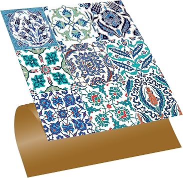 Tink Kendinden Yap kanl  Fayans  kartmas , Zemin Duvar Kaplama, Yap kanl  Fayans Kaplama PVC Karo Karma  ini 019 Desenli 30x30 cm 11 Adet / 1 m