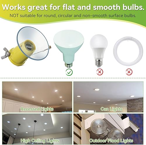 Miniatura 8 de Dreyoo Cambiador de bombilla para techos altos y luces empotradas, cambiador de bombilla de ventosa compatible con DocaPole y otros postes de