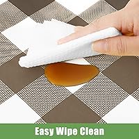 Vista 72 de Smiry Paquete de 10 Manteles Desechables de Cuadros Vichy Azules - 54" x 108" Mantel de Plástico de Servicio Pesado, Cubiertas de Mesa Impermeables