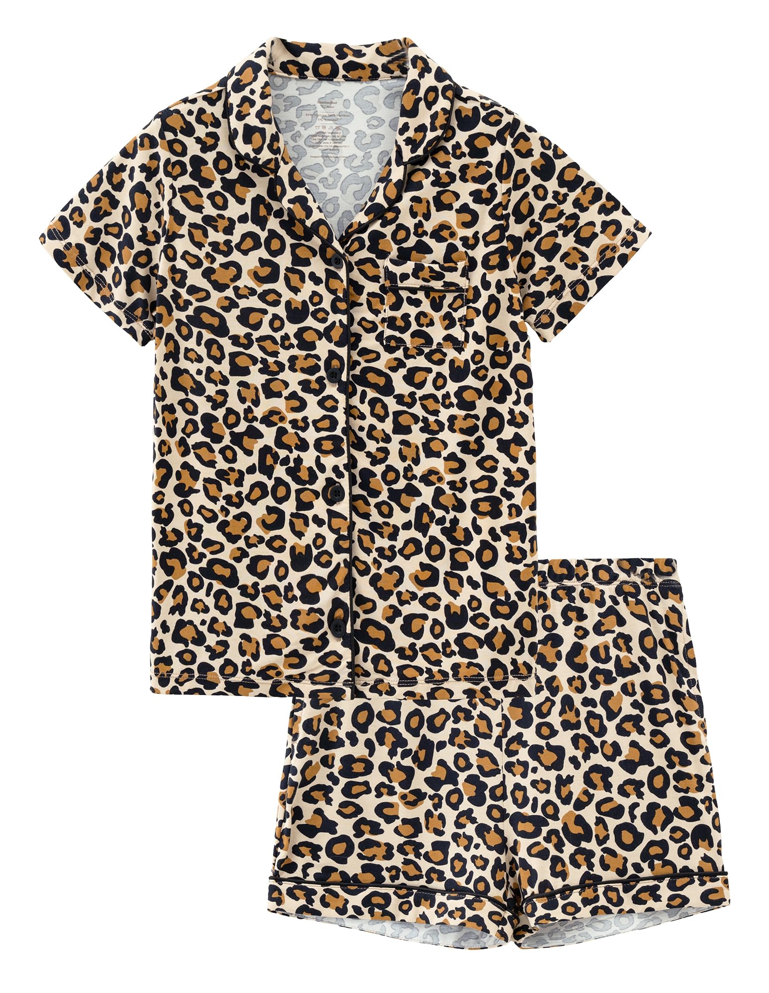 Mommy and Me Pajamas Set Viscose from Bamboo Women Pjs Soft Short Sleeve Tops Shorts Kids Button Down Sleepwear