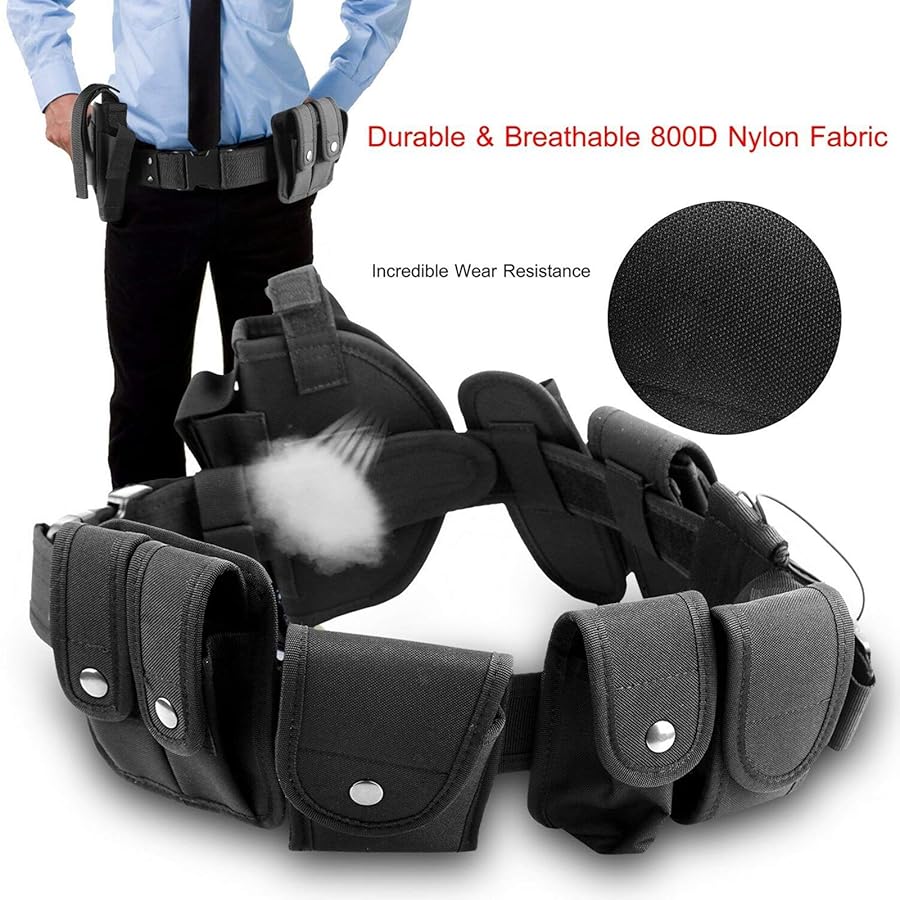 Cinturone Tattico Enjoygoeu - Regolabile, Con Sacchetti Rimovibili | Per Polizia, Sicurezza, Outdoor
