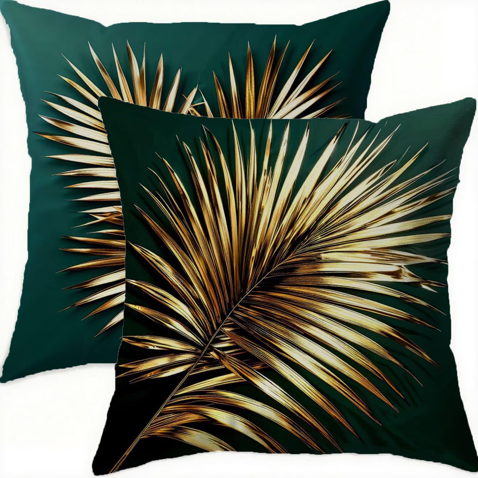 Housse coussin 60x60cm velours doré vintage chic haut de gamme salon