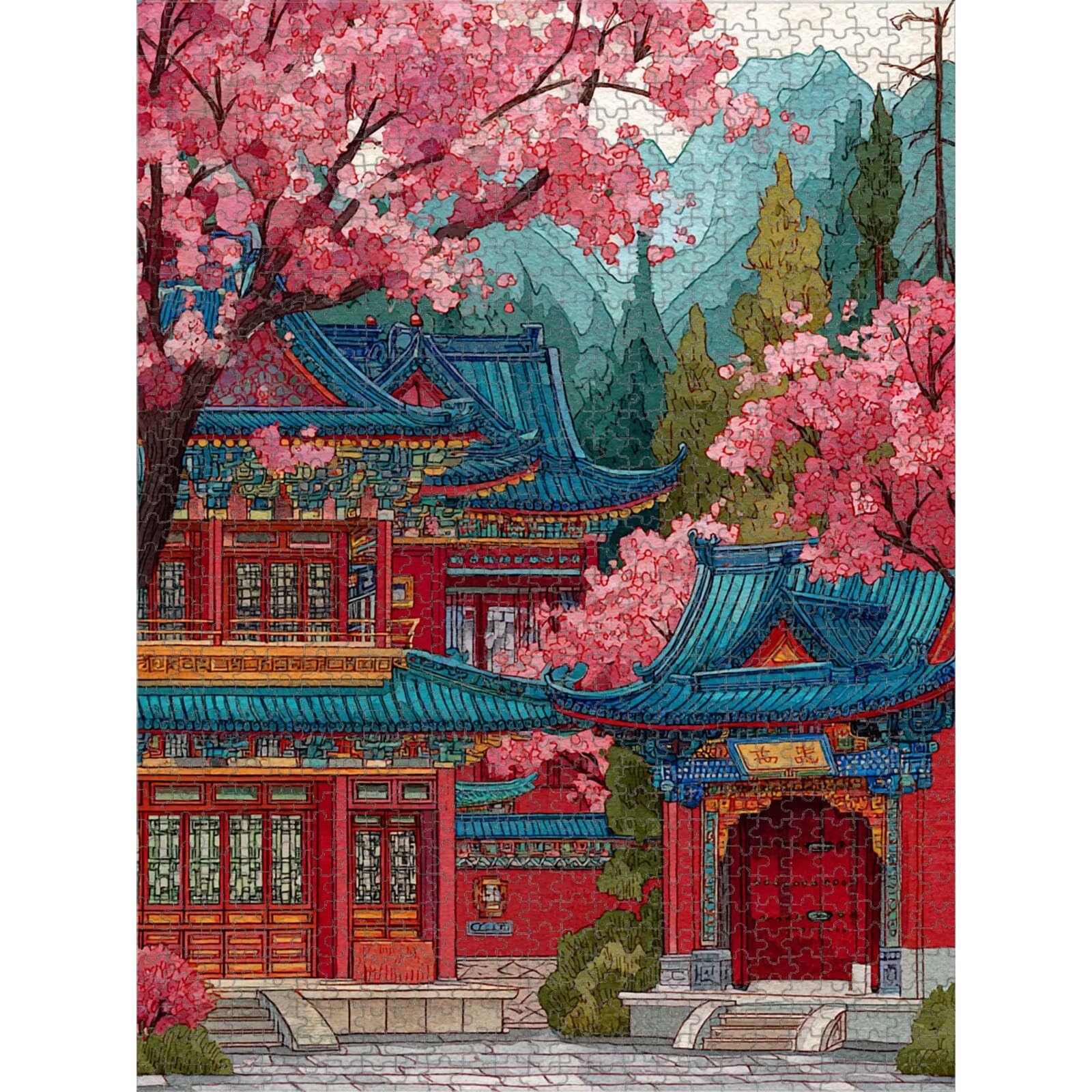 1500 elementów Puzzle dla dorosłych Krajobraz i Architektura Drewniane Puzzle 1T#1357