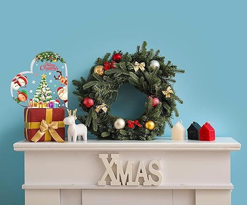 Miniatura 7 de Decoración de Navidad para interiores, linda decoración de Navidad, letrero de mesa para manto, escritorio de oficina, estante, regalos en forma de