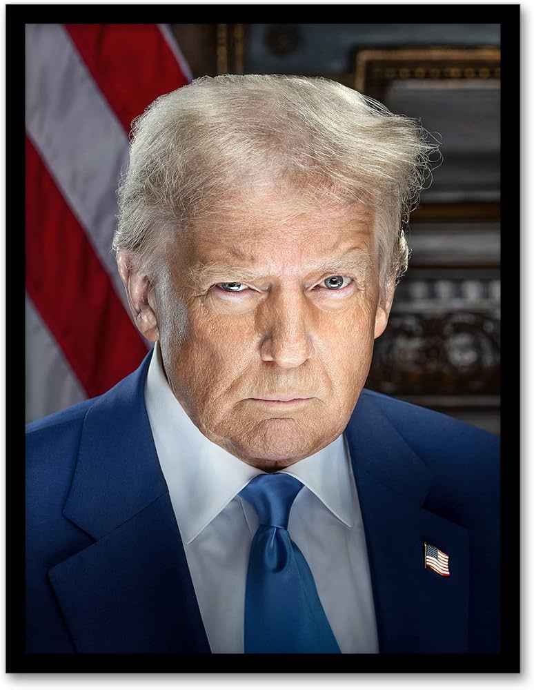 LOTTERIE NATIONALE トランシュ・ド・パック　ポスター　額縁付き Amazon.com: Artery8 United States 47th President Donald Trump