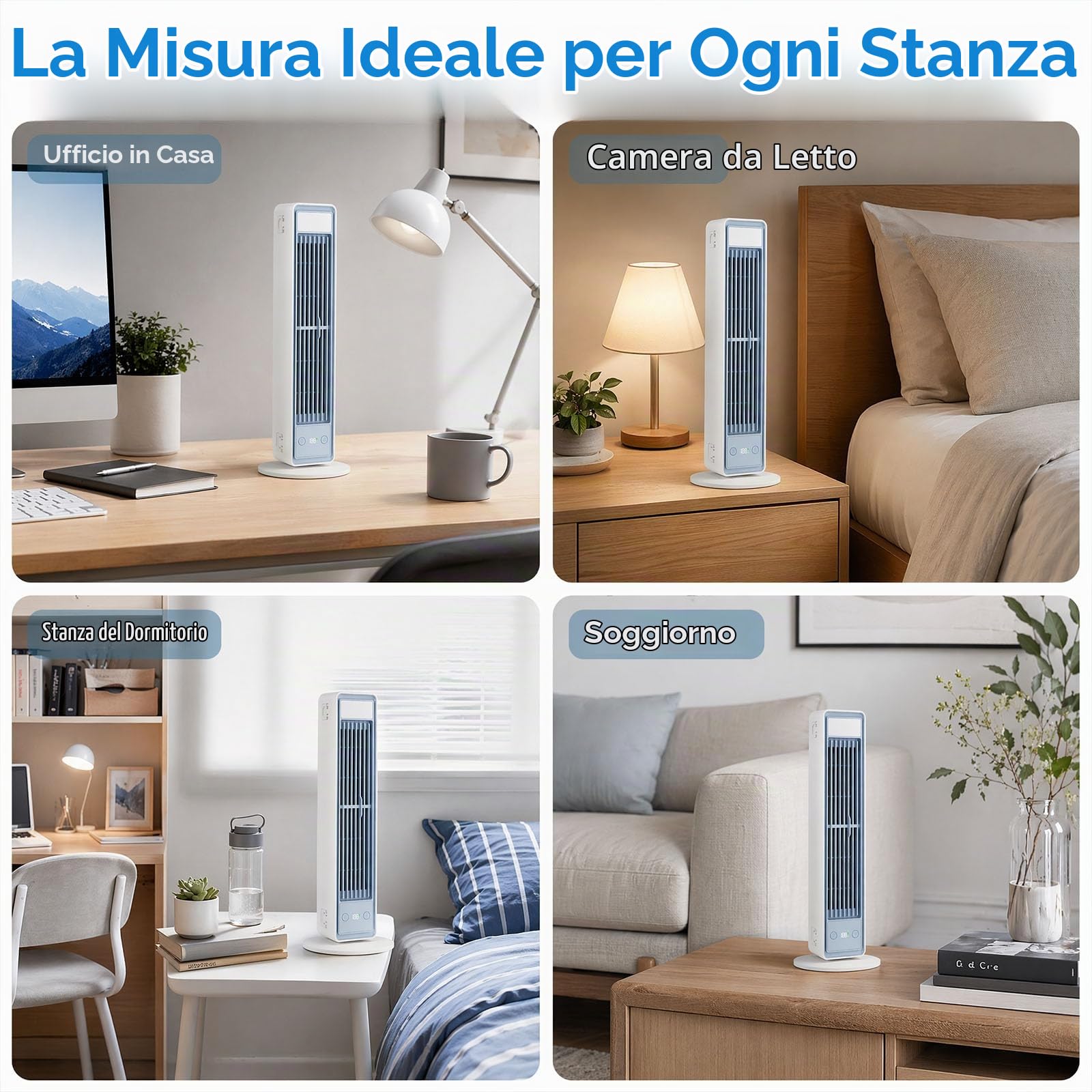 BreezaMax Air Refrigeratore, Airzuma Portable, Polar Breeze- BreezaMax Mini Cooling Ace, silenzioso ed efficiente dal punto di vista energetico, 3 velocità, design senza pale, perfetto per ufficio