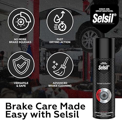 Miniatura 5 de selsil Limpiador de frenos en aerosol  Limpiador de piezas de freno, secado rápido, no corrosivo, limpieza sin desmontaje, aplicación de