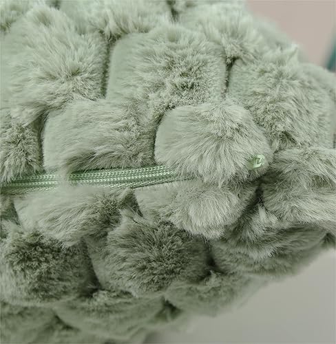 Miniatura 5 de Amity.hy Paquete de 2 fundas de cojín decorativas de lujo de piel sintética de lujo, estilo bohemio, rural, súper suaves y acogedoras, para sofá,