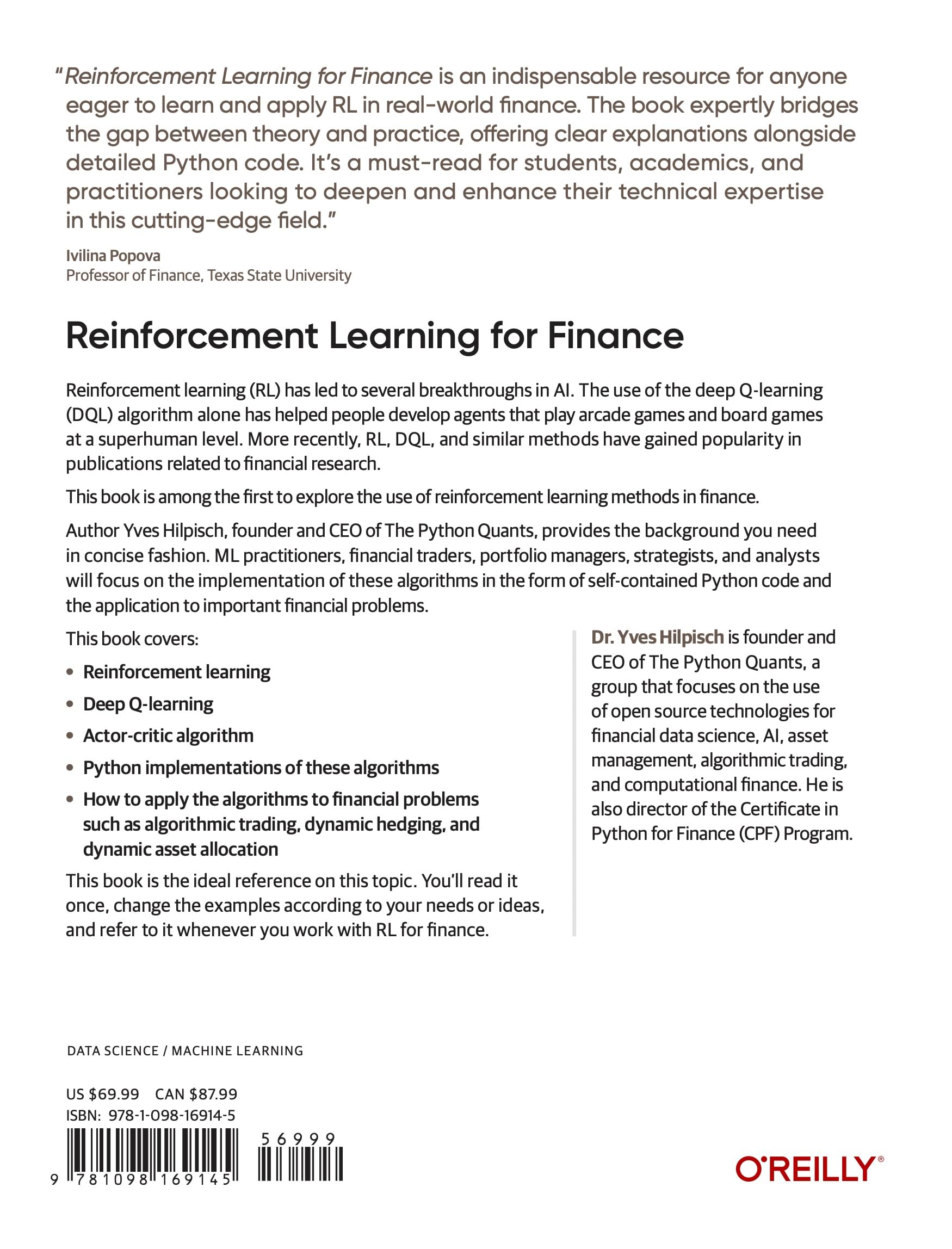 Reinforcement Learning for Finance: A Python-Based Introduction