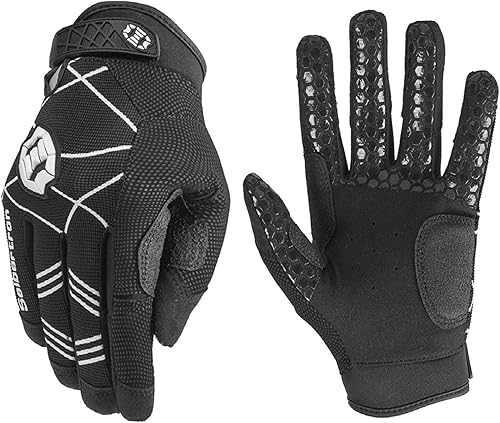 Seibertron B-A-R PRO 20 - Guantes insignia de bateo de béisbolsoftbol con super agarre para adultos y jóvenes black-youth size, red-youth size,