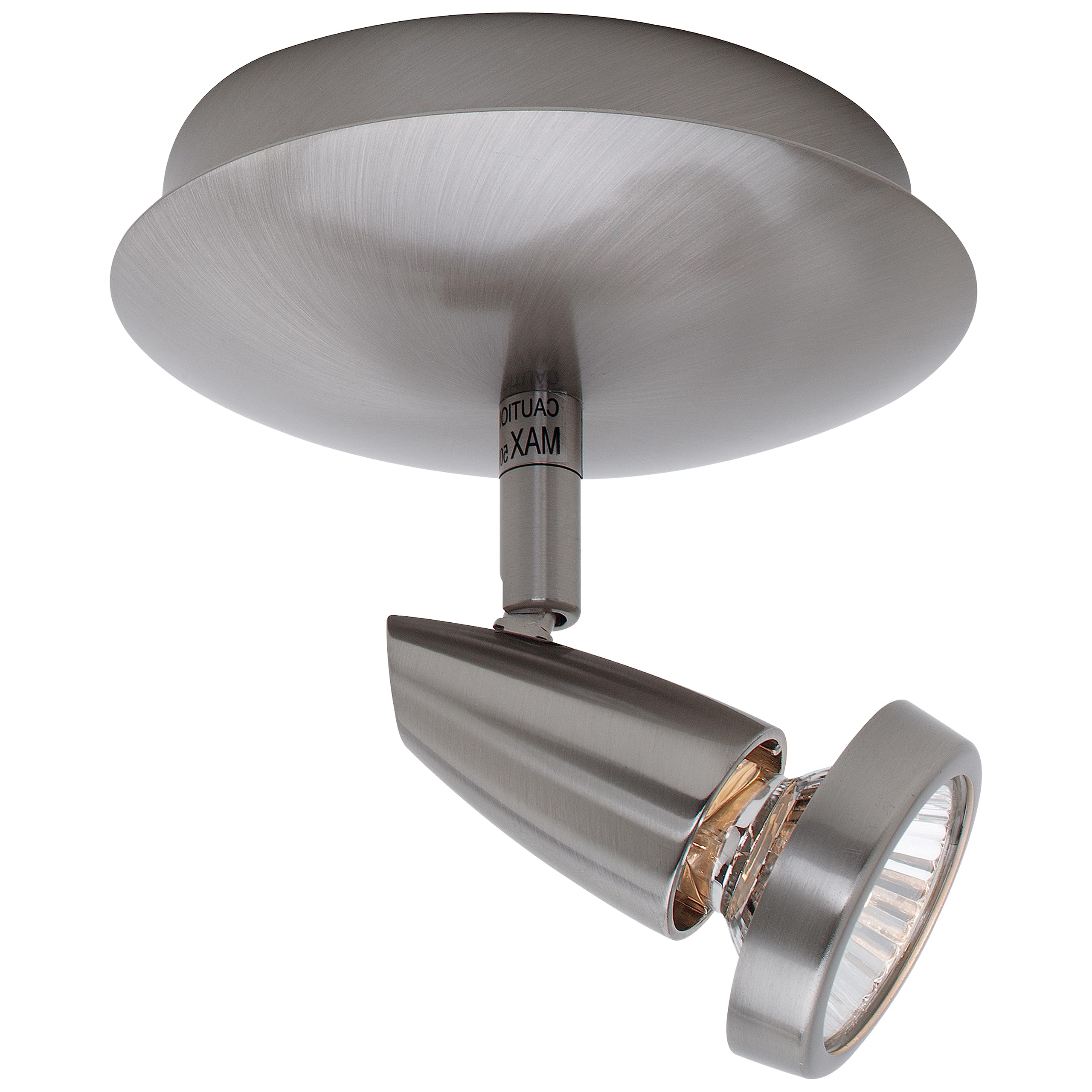 Mirage - 1-Light LED Spotlight Flush Mount - Brushed Steel Finish