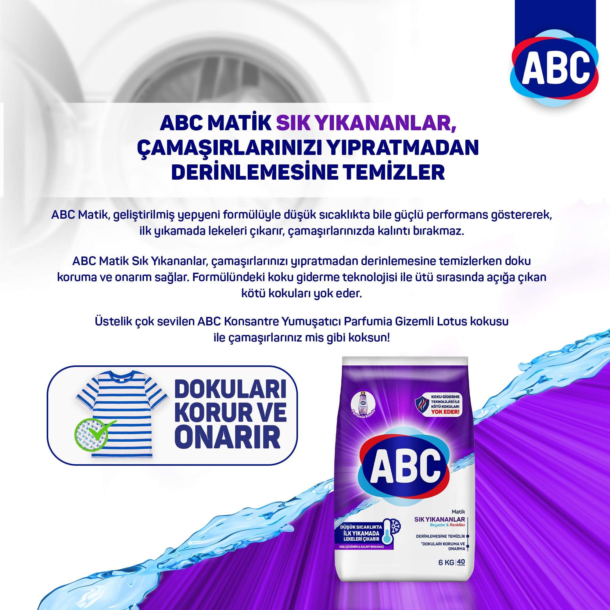 ABC DETERJAN Matik Sık Yıkayanlar 6 Kg
