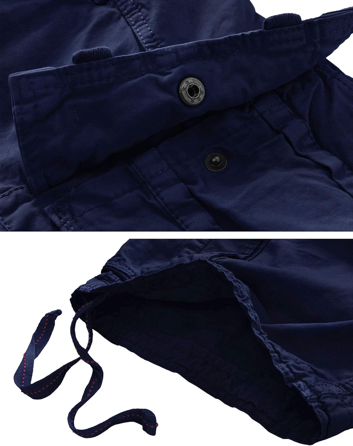 WenVen Men's Cotton Twill Cargo Shorts Classic Relaxed Fit- Reg and Big & Tall Sizes - Image 7