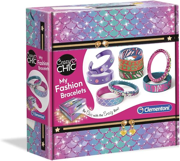 Clementoni Crazy Chic - Message Bracelets, Kit Gioielli Creativi per Bambini 7+ Anni, Braccialetti e Collane Personalizzabili con Lettere e Perline Colorate, Idea Regalo per Bambine, 18634 - 5
