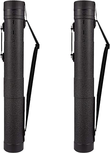 Paquete de 2 tubos extensibles para póster que se expanden de 30.5 a 49 pulgadas con correa para el hombro y asa  Lleva documentos, planos, dibujos