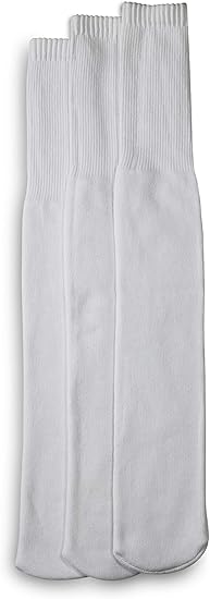 Harbor Bay by DXL Men's Big and Tall Continuous Comfort 3-pk Tube Socks White