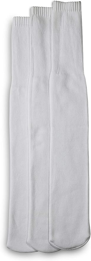 Harbor Bay by DXL Men's Big and Tall Continuous Comfort 3-pk Tube Socks White