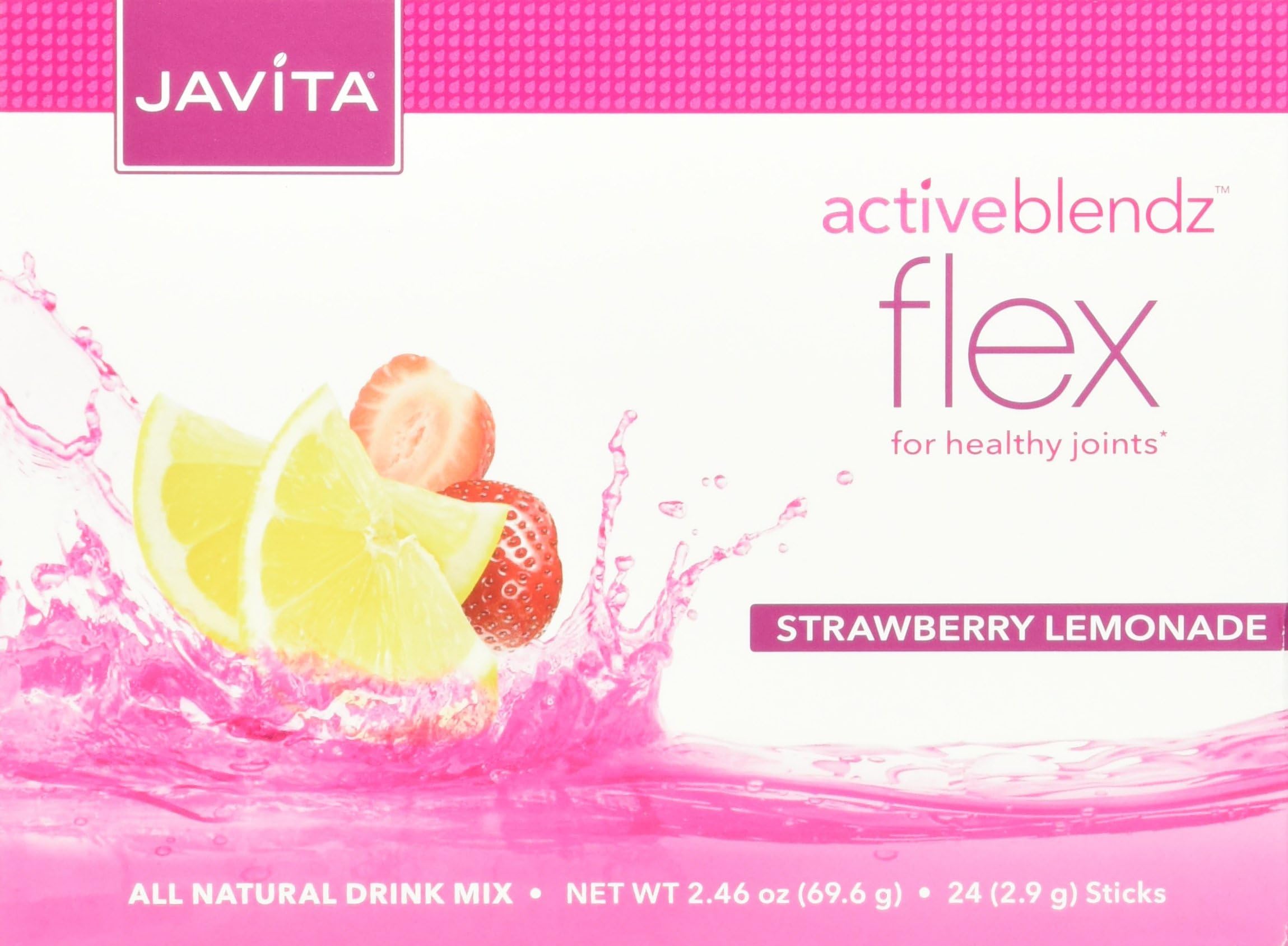 Javita Activeblendz All Natural Drink Mix 24 Count (Flex (Strawberry Lemonade))