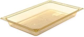 Carlisle FoodService Products 10400B13 High-Heat Full-Size Food Pan, 7.6 qt. Capacity, 20-3/4" x 12-3/4" x 2-1/2", Amber (Case of 6)