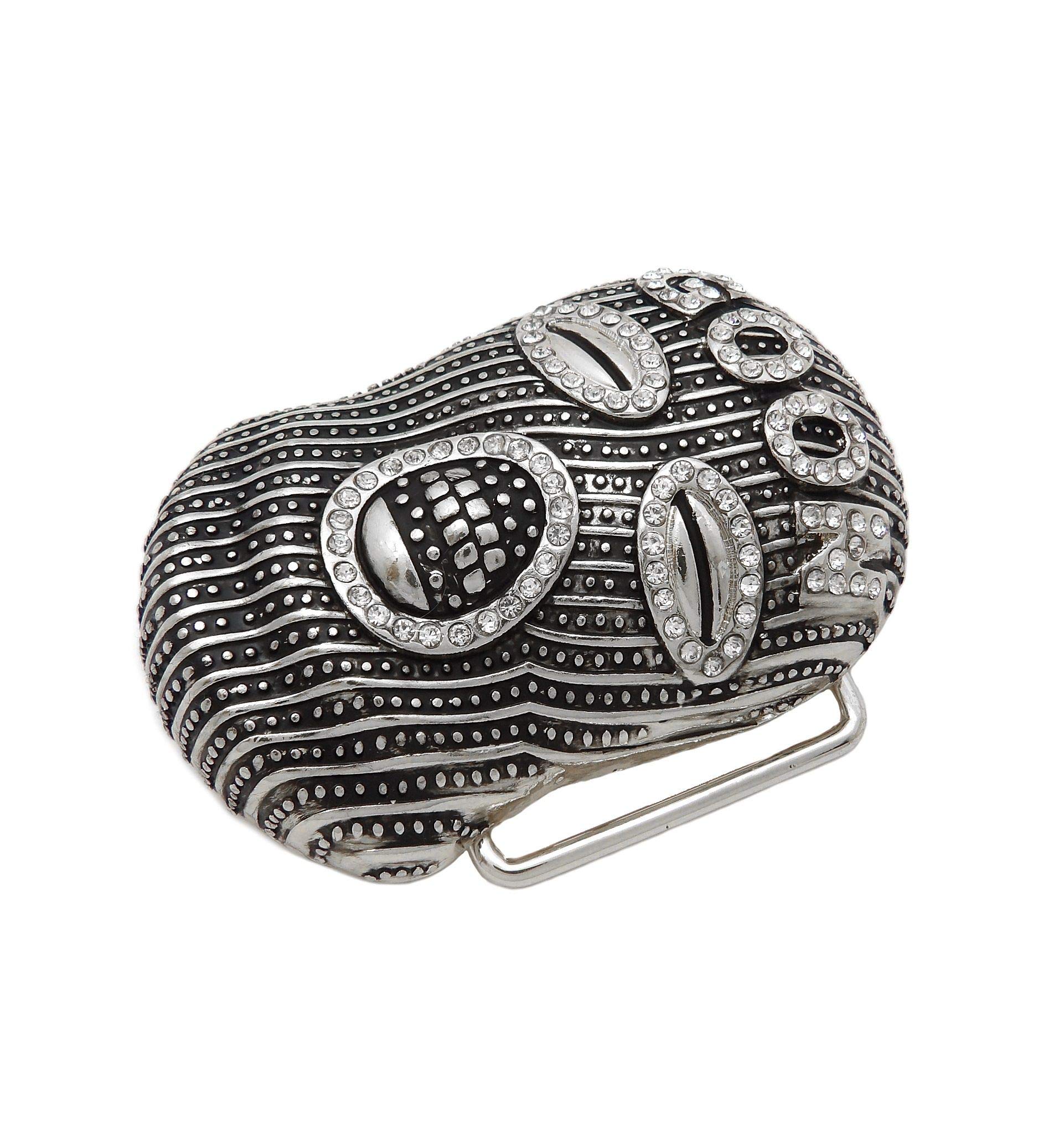 NYFASHION101 Unisex Hip-Hop Pendant Buckle For Belts, Goon Mask, Silver-Tone