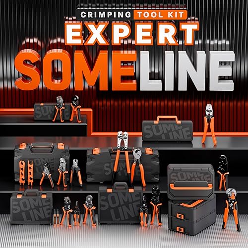 Miniatura 9 de SOMELINE Kit de herramientas de crimpado de conector solar, crimpadora de 14-10 AWG para cables de panel solar, kit de herramientas con 12 pares de