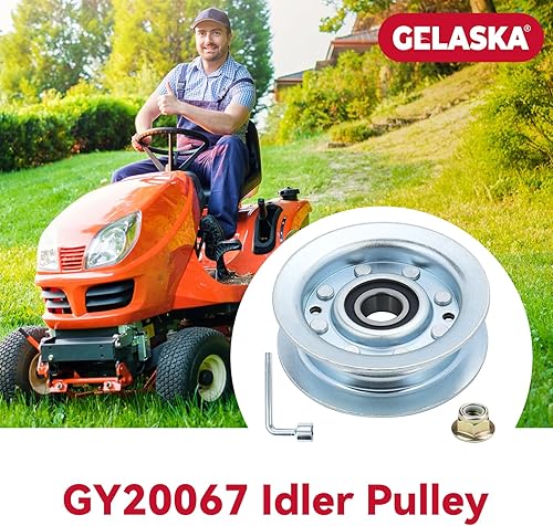 Miniatura 2 de GELASKA La polea GY22172 reemplaza la polea tensora GY20067 John Deere GY22172, polea John Deere GY22172 para John Deere D140, D160, D105, D100,