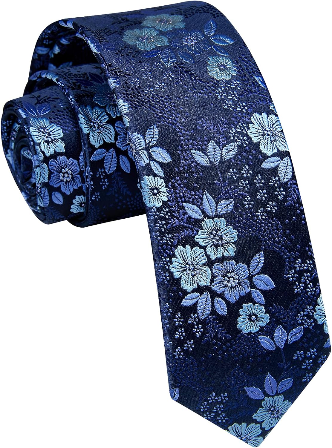 Enlision Men's Skinny Ties 2.17" Slim Necktie - Silk Blend Woven Jacquard Thin Tie for Wedding Business Formal Party