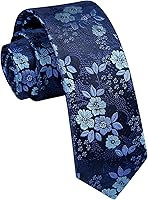 Enlision Men's Skinny Ties 2.17" Slim Necktie - Silk Blend Woven Jacquard Thin Tie for Wedding Business Formal Party