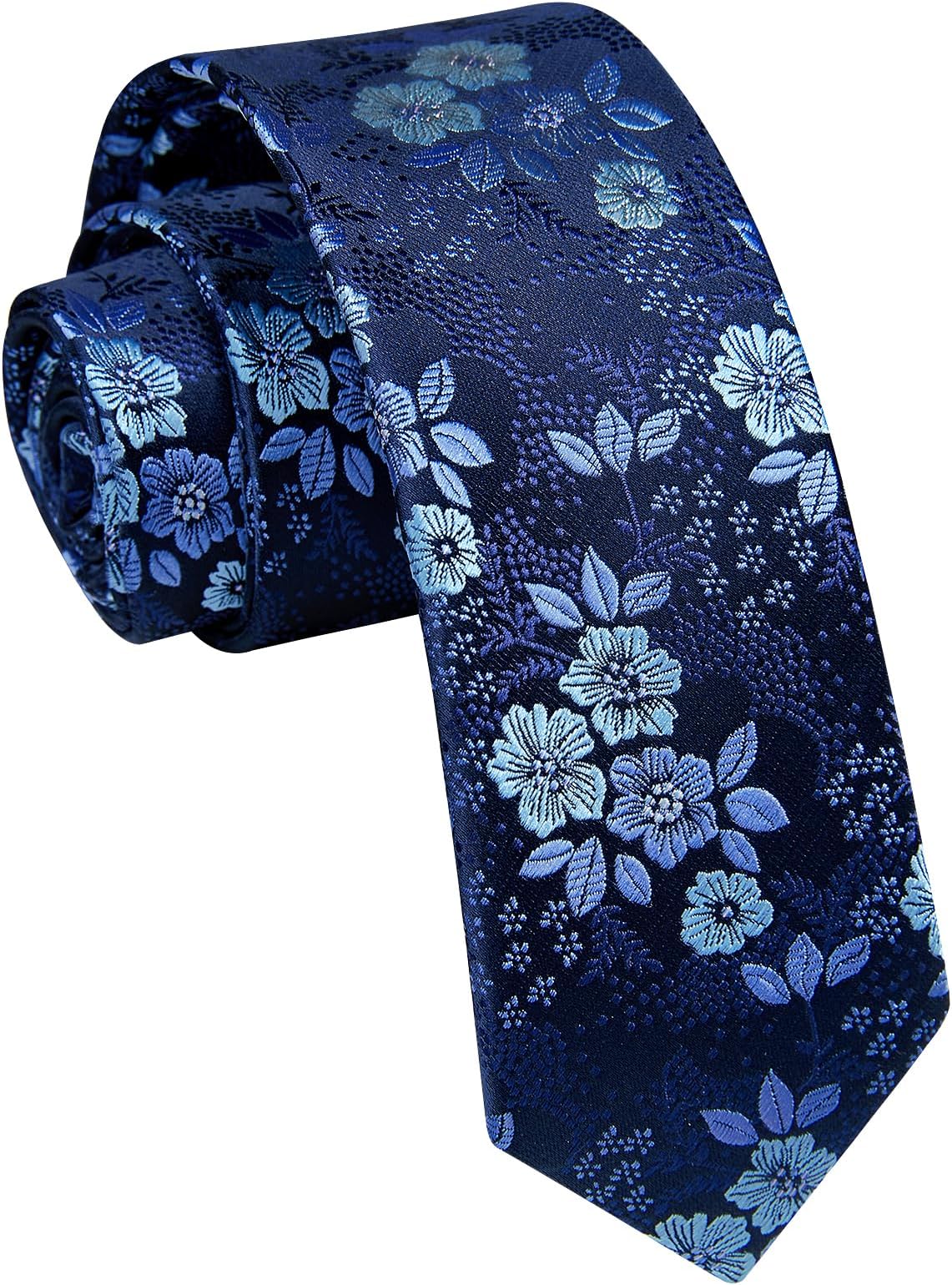 Skinny Ties for Men 2.17" Mens Necktie Formal Business Silk Slim Tie Woven Jacquard Thin Tie Wedding Party