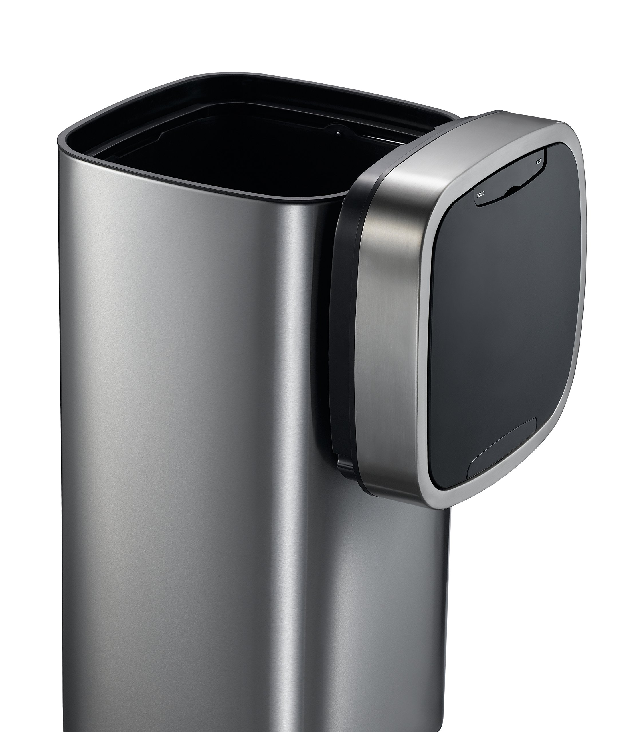 EKO Perfect Sensor Bin 35L, Metal, Matt S/S, 12.1 x 12.1 x 27.3