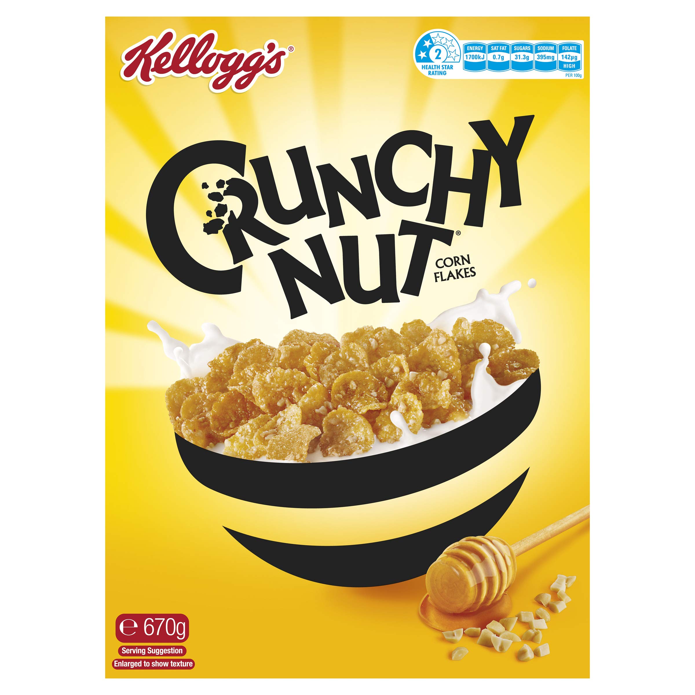 Amazon.co.jp: Kelloggsカリカリナッツコーンフレーク670gm : 食品