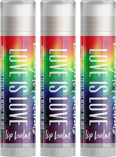 Love is Love Tie Dye Pride Bálsamo labial  Juego de tres  Sabor a caramelo de frutas