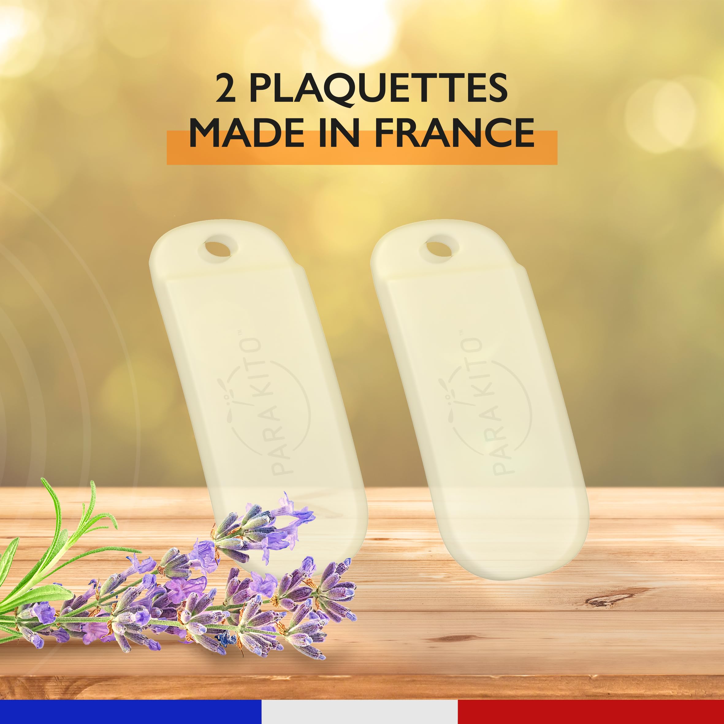 PARAKITO Bracelet Anti-Moustiques Réutilisable 2 Plaquettes Huiles Essentielles 1 Mois Protection Sans DEET Taille Junior 3+