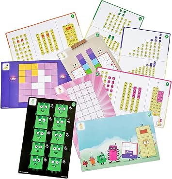 hand2mind Numberblocks 31-40 MathLink Cubes Activity Set - Learn Numbers & Early Math Skills, Preschool and Kindergarten Learning Activities, Educational Toys for Kids, Counting Math Manipulatives