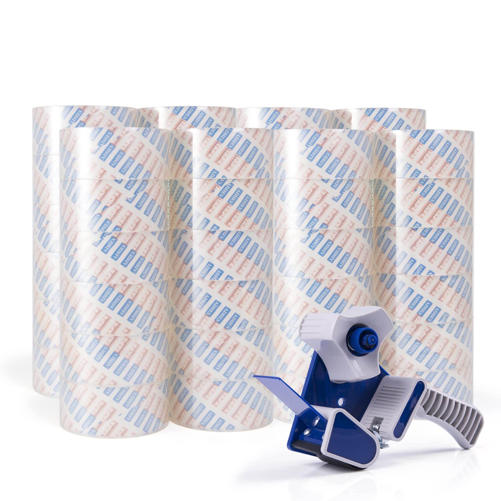 ADHES Shipping Tape Packaging Tape Packing Tape for Moving Boxes Heavy Duty Clear, 50M Length 4.8cm Width,2.6Mil Thickness(48Rolls)