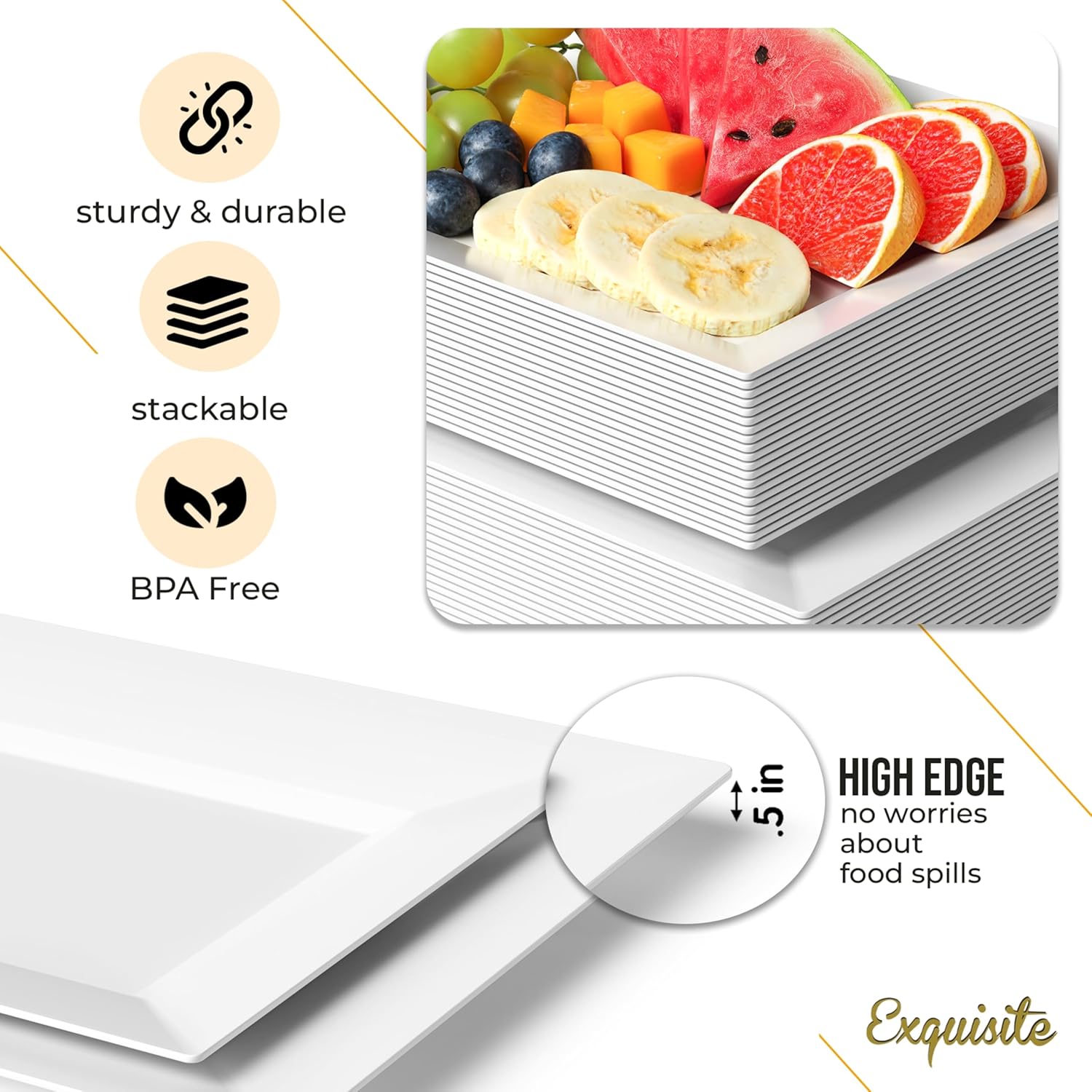 Exquisite Plastic Serving Trays For Party 40 Pcs Bhutan Ubuy