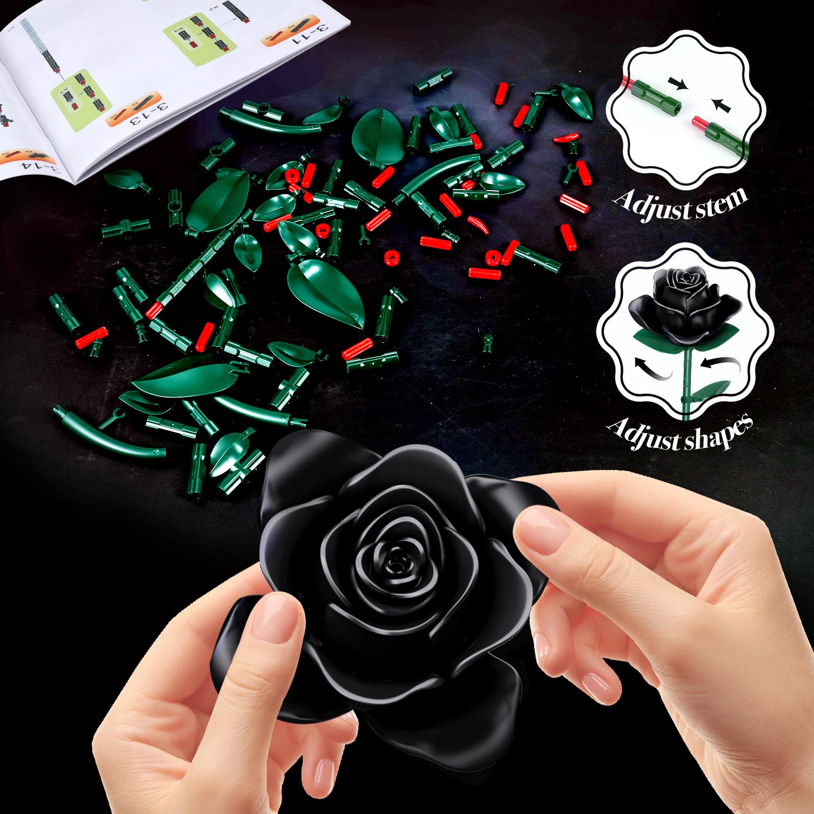Rongmeiz Mother's Day Flowers Bouquet Building Set - Image 4