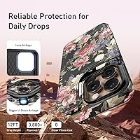 Vista 262 de LETO para iPhone 15 Pro Funda tipo cartera - Tapa tipo folio con patada - Diseños de moda - Tarjetero - Funda protectora para mujeres y niñas - 6.1