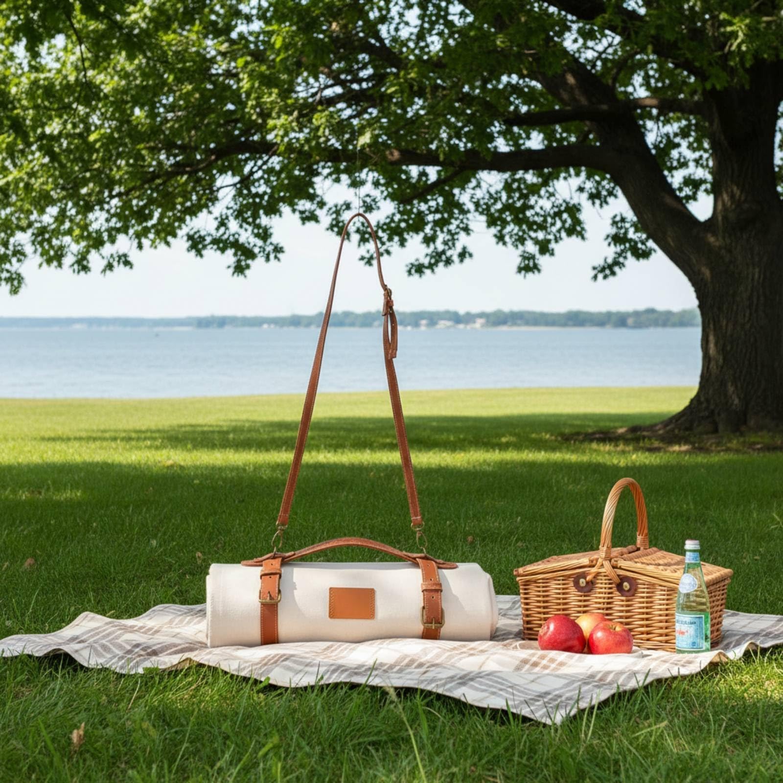 Couverture de Pique Nique Imperméable Tapis Pliant Tapis de Plage Nappe de Camping en Toile Épaisse Anti Humidité avec Sangle Adaptée aux Rassemblements Pelouses Pique Niques Camping