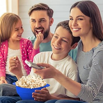 Popcorn Tub Silicone Lidded Handled Containers