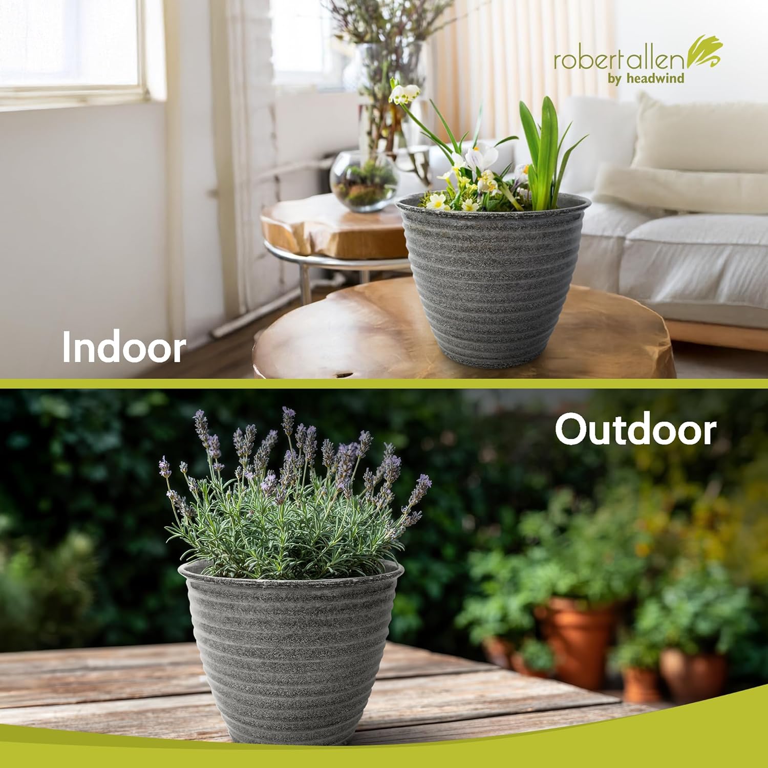 Headwind 8" Norwood Planter - Pebble