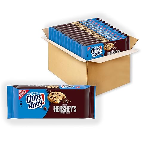 CHIPS AHOY! Hershey's - Galletas con chispas de chocolate con leche, 12 paquetes de 9.5 onzas