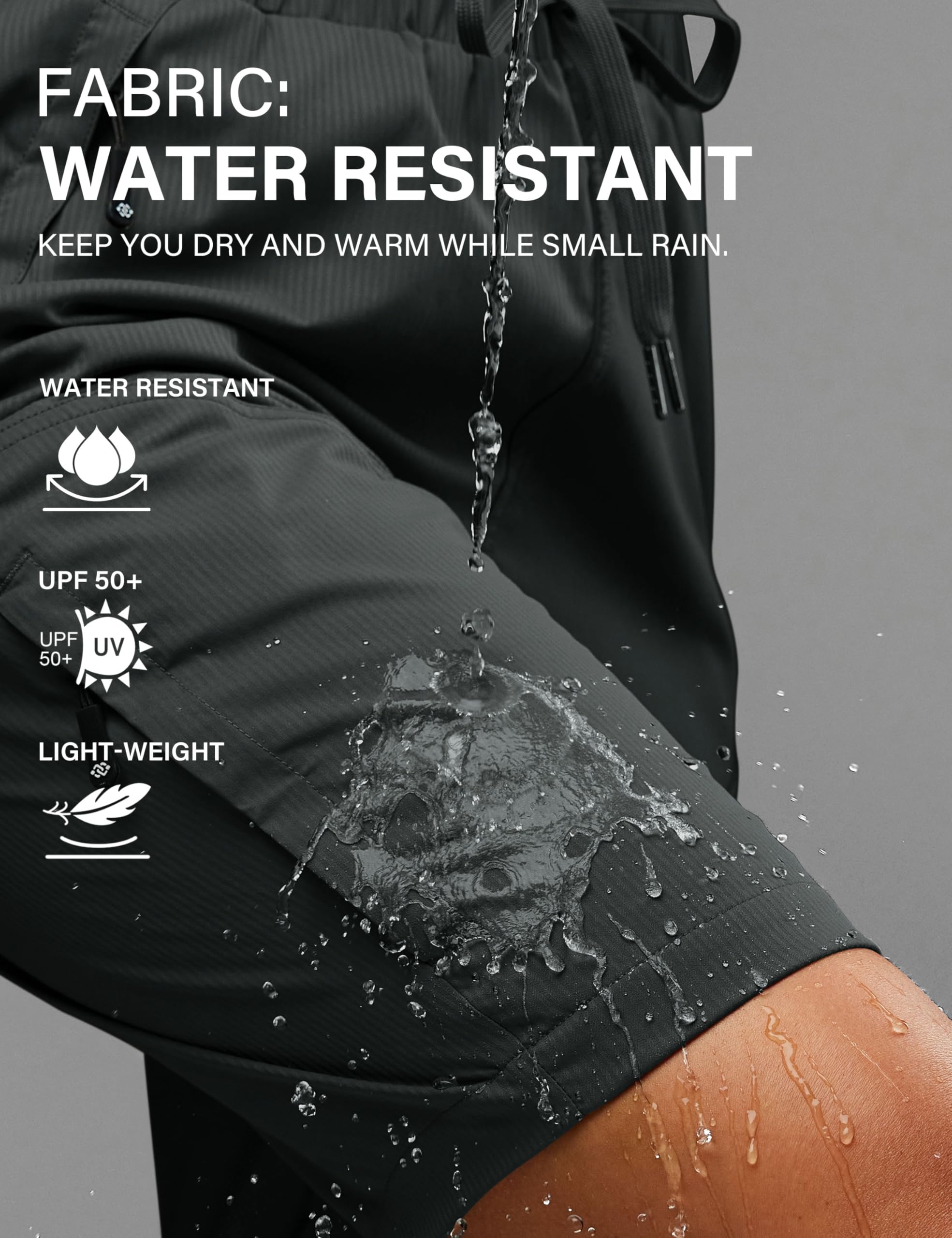 MoFiz Pantaloncini Cargo Donna Bermuda Pantaloni Corti da Trekking Escursionismo Viaggio Ciclismo Sportivi Asciugatura Rapida Impermeabili con 5 Tasche - 3