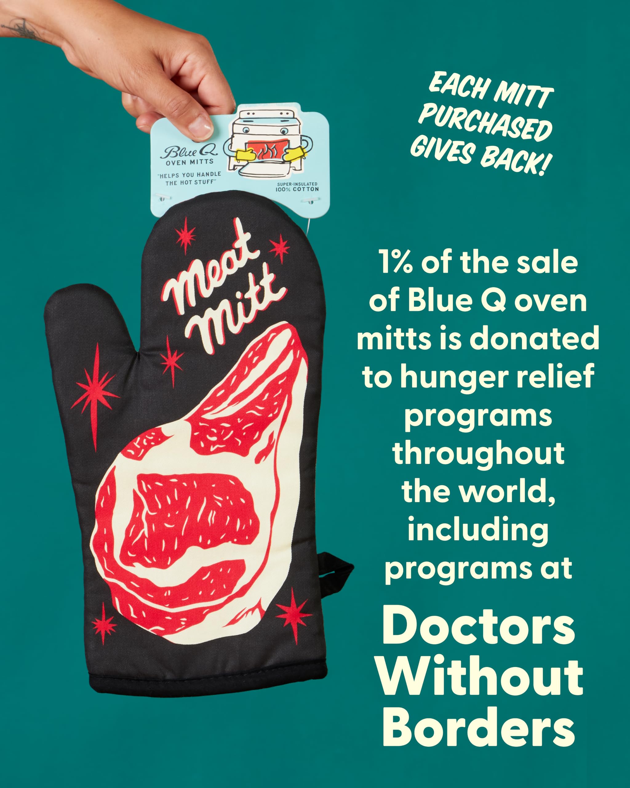 Blue Q Oven Mitts - Cute Kitchen Accessories & Kitchen Gifts - Meat Mitt view 6