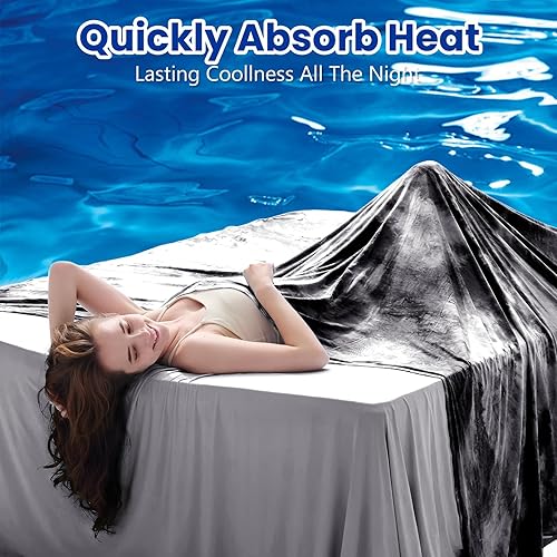 Miniatura 2 de Topcee Manta refrescante (tamaño Queen de 90 x 90 pulgadas) para personas que duermen con calor y sudores nocturnos, 100% certificado Oeko-Tex,