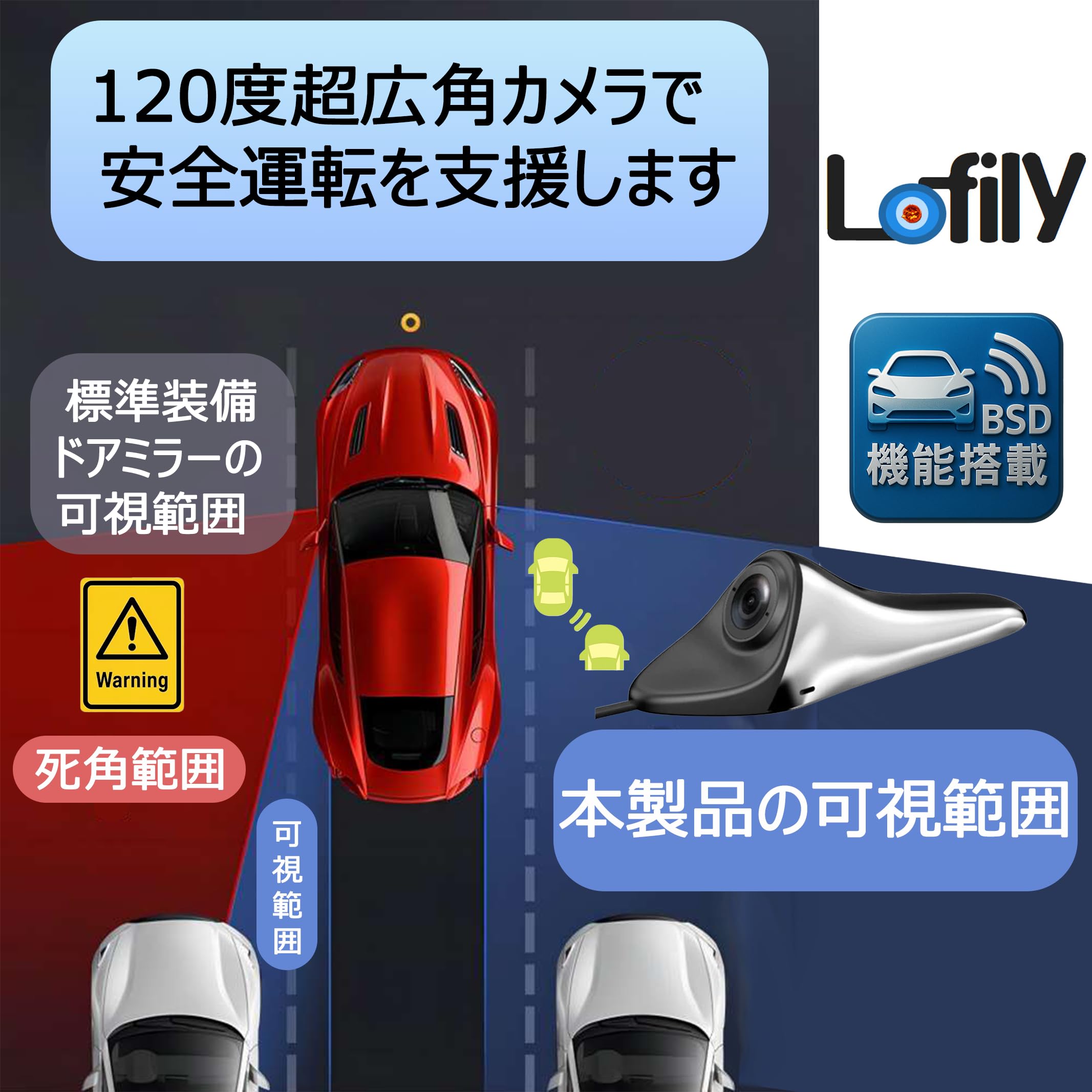 Amazon.co.jp: Lofily 【新型BSD搭載】電子サイドミラー &ドライブ 