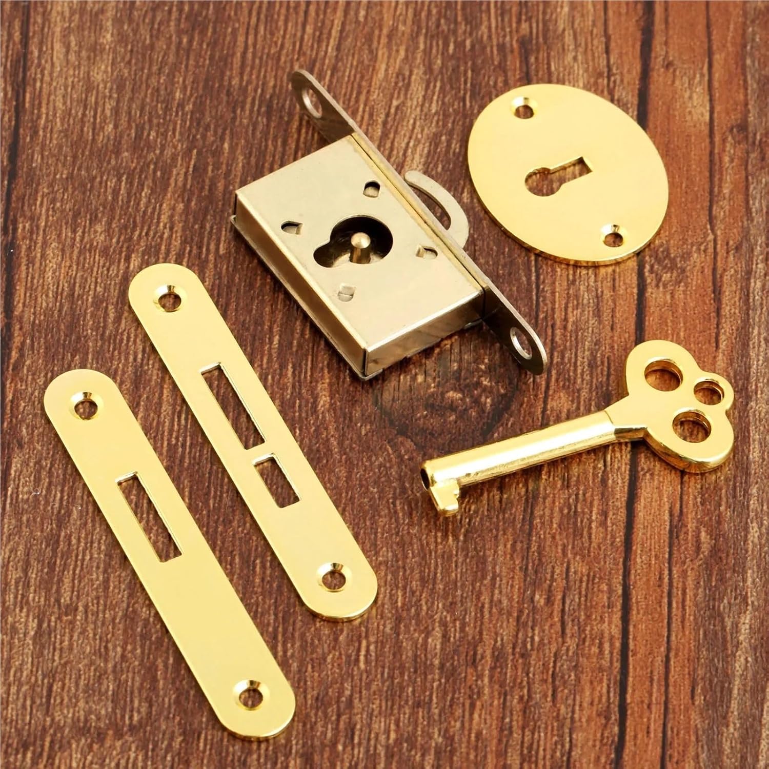 Gold Antique Furniture Counter Drawer Locks with Key Screw Classical Lock Cabinet Wardrobe Cupboard Door Zinc Alloy