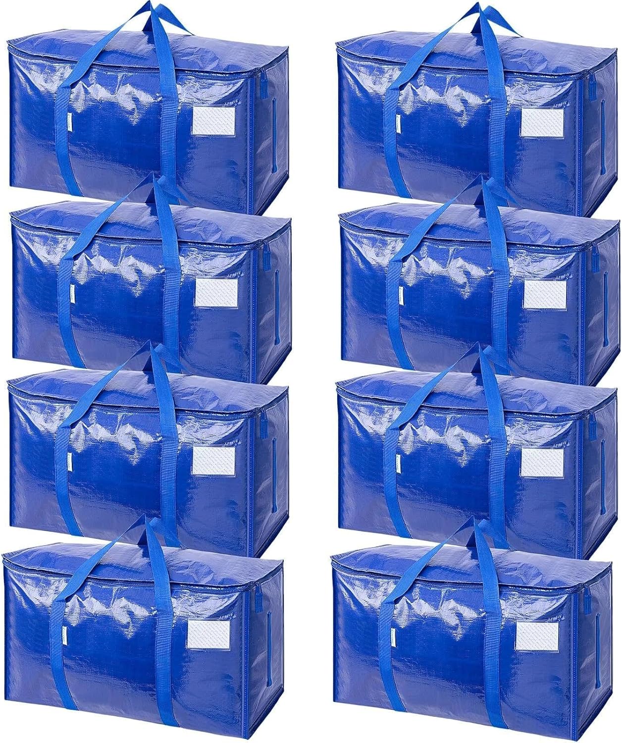 for 8 Pack Extra Large Moving Bags with Zippers & Carrying Handles Heavyduty Storage