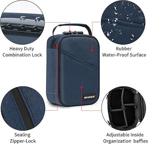 Miniatura 10 de IDEATECH Caja de almacenamiento a prueba de olores, contenedores a prueba de olores con cerradura combinada, bolsa de almacenamiento de viaje sin